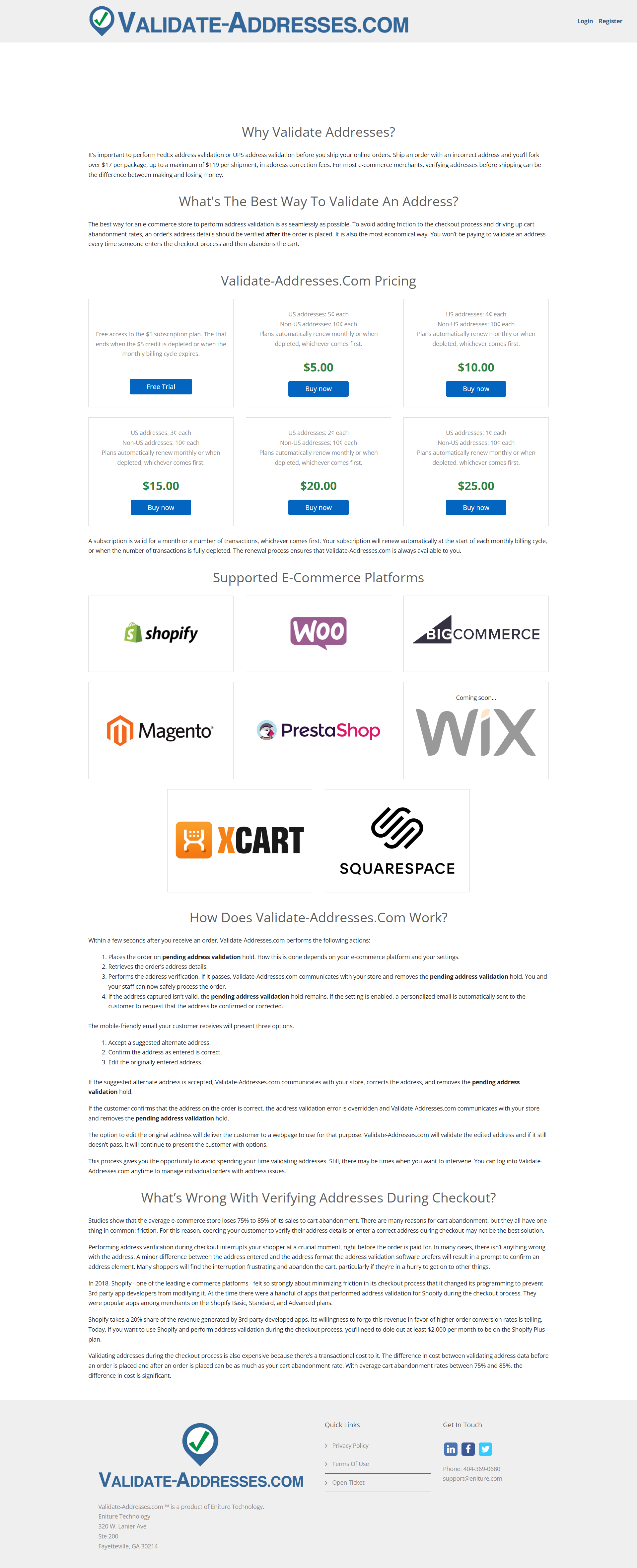 Validate Addresses Project
